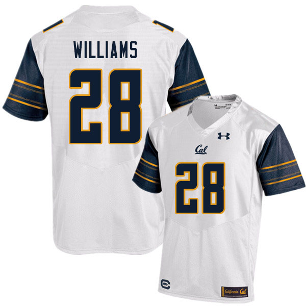 Men #28 Miles Williams Cal Bears UA College Football Jerseys Sale-White - Click Image to Close